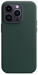 Чехол кожаный Apple MagSafe для iPhone 14 Pro Max (темно-зеленый)