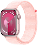 Apple Watch Series 9, 41 мм, корпус из алюминия розового цвета, ремешок Sport Loop «розовый»