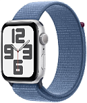 Apple Watch SE 2023 GPS 44mm Silver Aluminium Case with Winter Blue Sport Loop (ледяной синий)