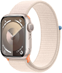 Apple Watch Series 9, 41 мм, корпус из алюминия цвета «сияющая звезда», ремешок Sport Loop «сияющая звезда»