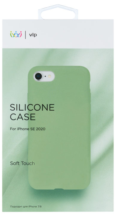 картинка Чехол защитный «vlp» Silicone Сase для iPhone SE (2020-2022), Soft Touch, светло-зеленый от магазина Технолав