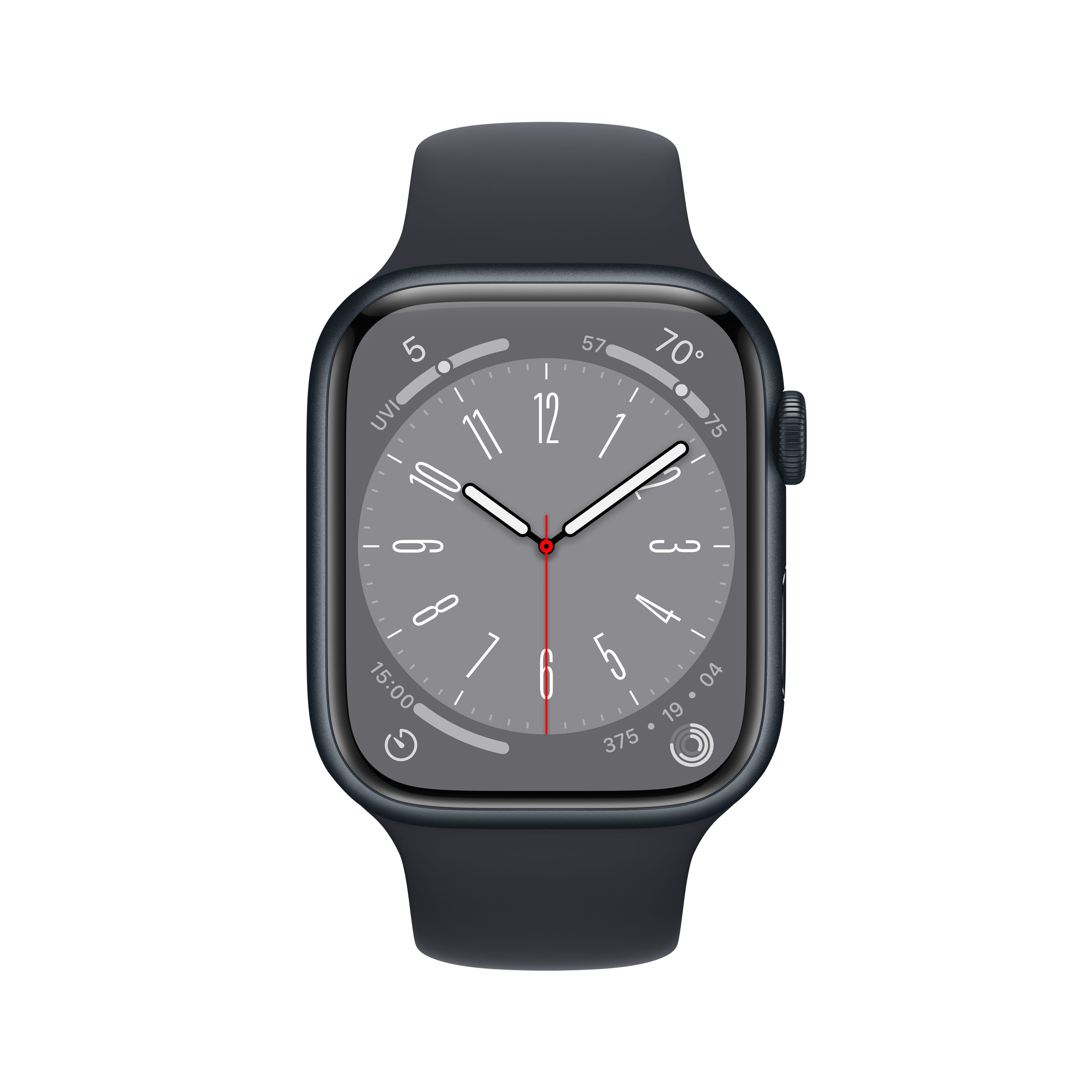 картинка Apple Watch Series 8 GPS, 41mm Midnight Aluminum Case with Midnight Sport Band (темная ночь) S/M от магазина Технолав