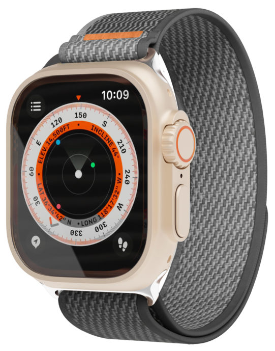 картинка Ремешок нейлоновый Trail Band “vlp” для Apple Watch 44/45/49mm (черно-серый) от магазина Технолав