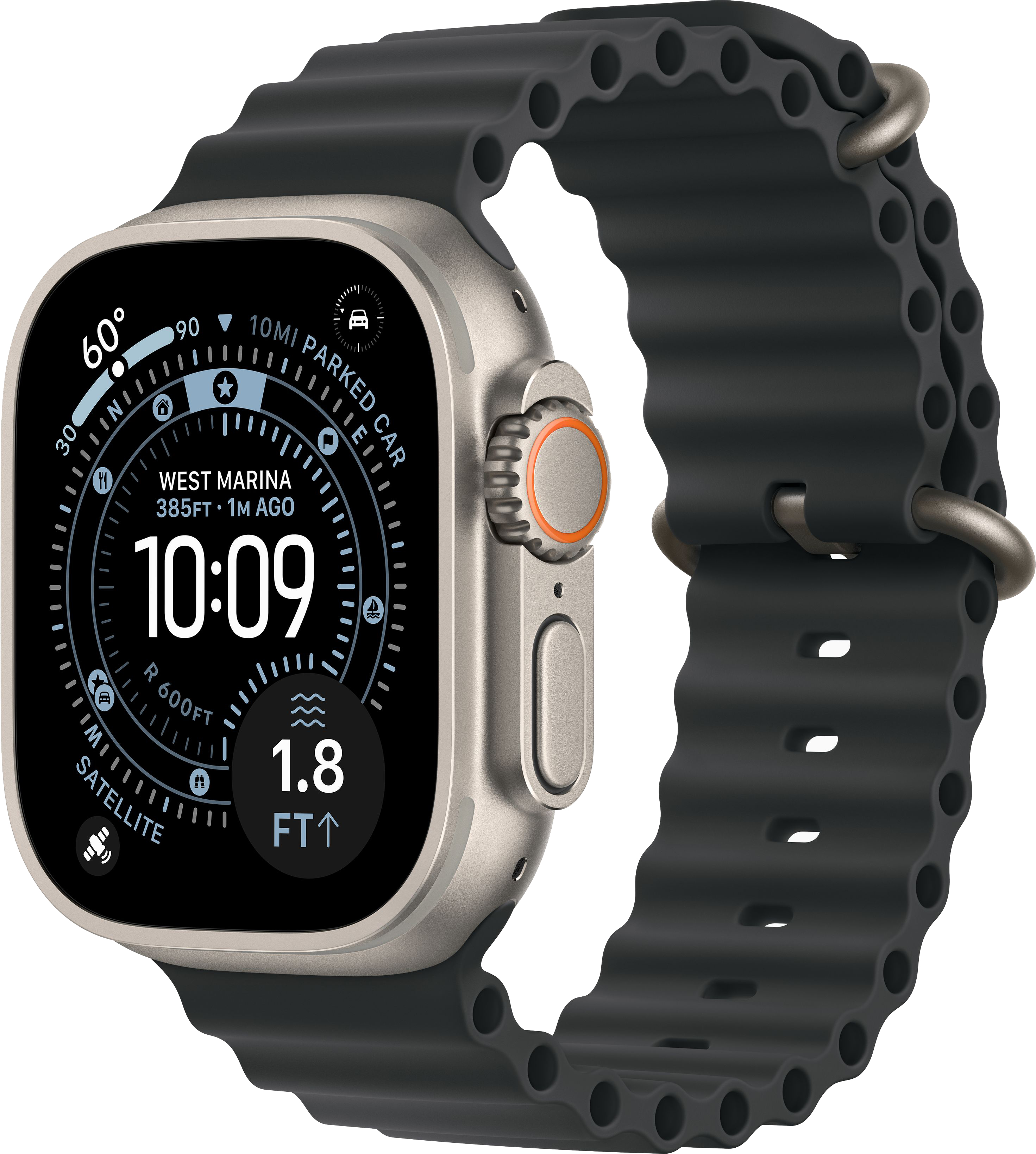 Умные часы Apple Watch Ultra 3 (2025) 49mm Natural Titanium Case with Black Ocean Band