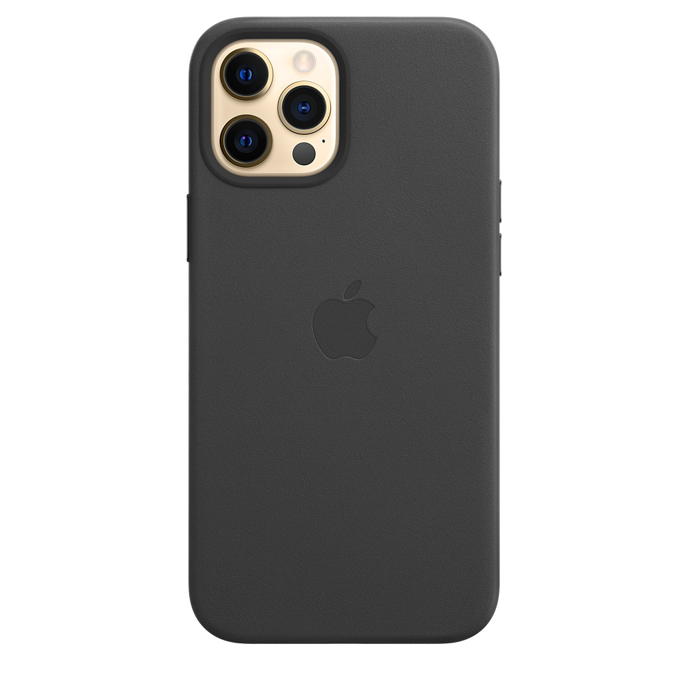 картинка Кожаный чехол MagSafe для iPhone 12 Pro Max, чёрный цвет от магазина Технолав