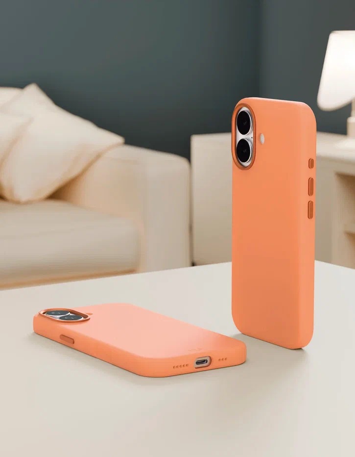 картинка Чехол защитный VLP Aster Pro Case с MagSafe для iPhone 17, оранжевый от магазина Технолав