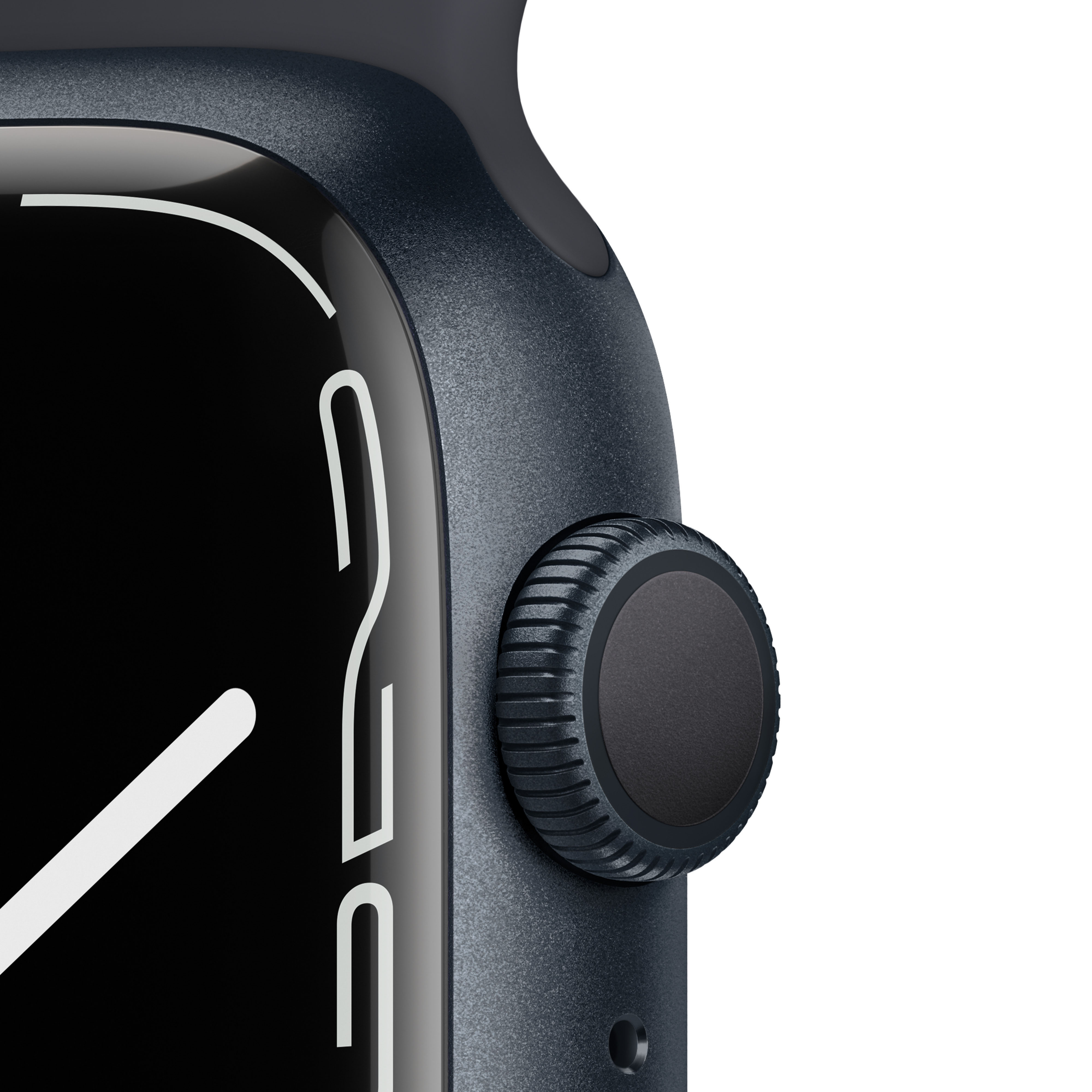 картинка Apple Watch Series 7, 41 мм, корпус из алюминия цвета «тёмная ночь», спортивный ремешок «тёмная ночь» от магазина Технолав