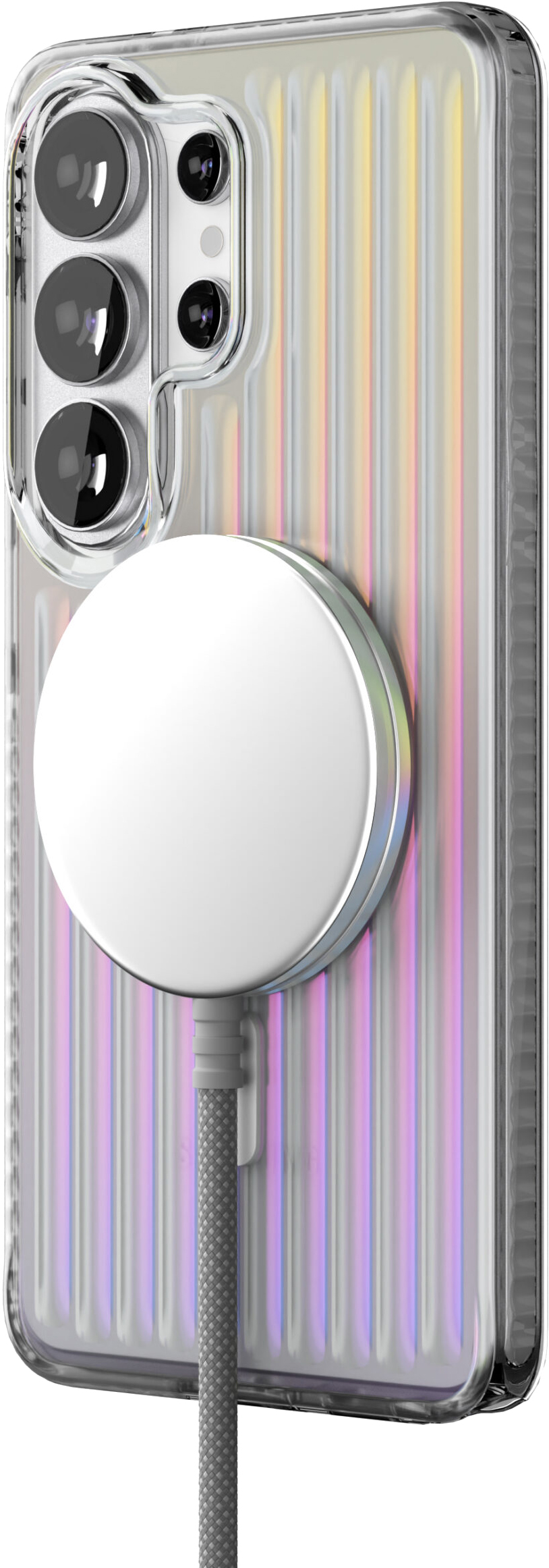 картинка Чехол защитный VLP Pulse Case с MagSafe для Samsung Galaxy S26 Ultra, перламутровый от магазина Технолав