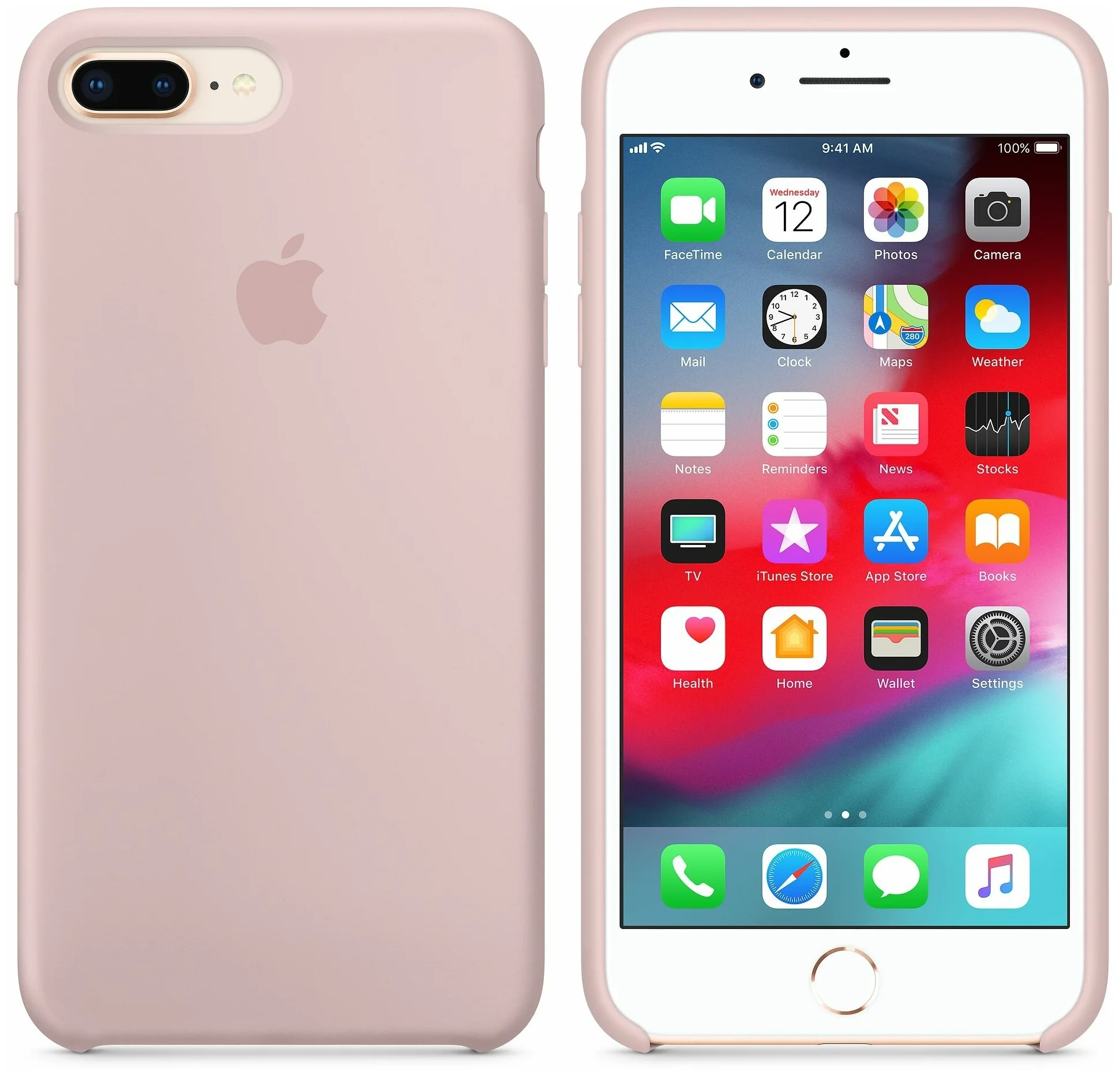 картинка Чехол Apple Silicone Case для iPhone 8/7 Plus «розовый песок» от магазина Технолав