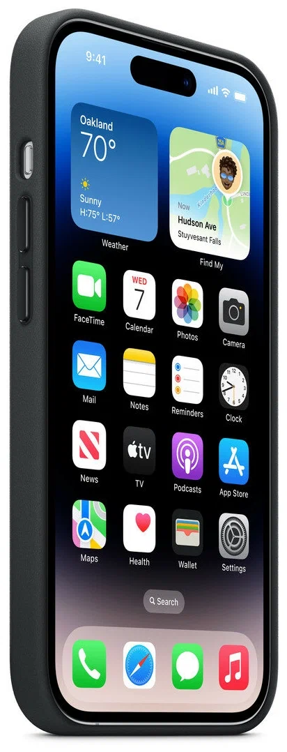 картинка Чехол кожаный Apple MagSafe для iPhone 14 Pro (тёмная ночь) от магазина Технолав