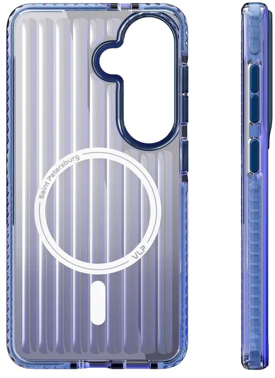 картинка Чехол защитный VLP Pulse Case с MagSafe для Samsung Galaxy S26, синий от магазина Технолав