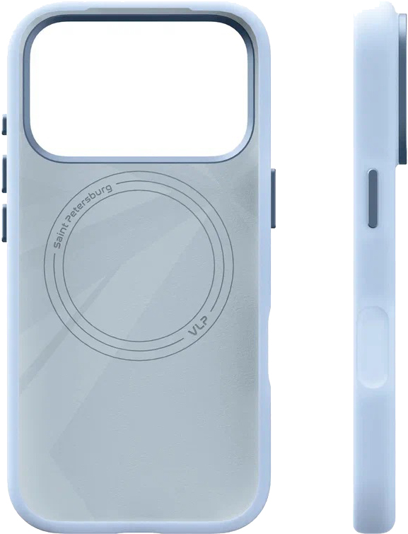 картинка Чехол защитный VLP Aster Pro Case с MagSafe для iPhone 17 Pro, голубой от магазина Технолав