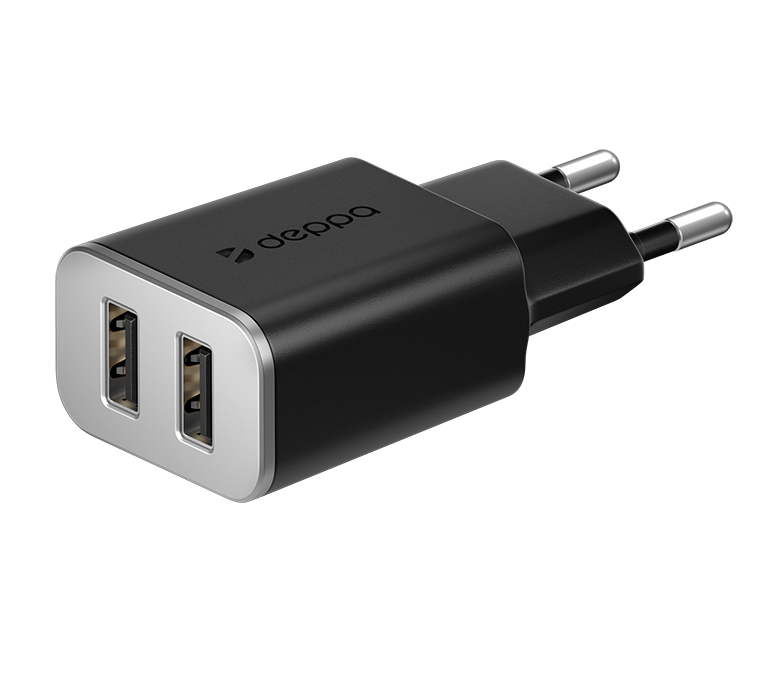 картинка Сетевое зарядное устройство Deppa 2 USB 3.4А от магазина Технолав