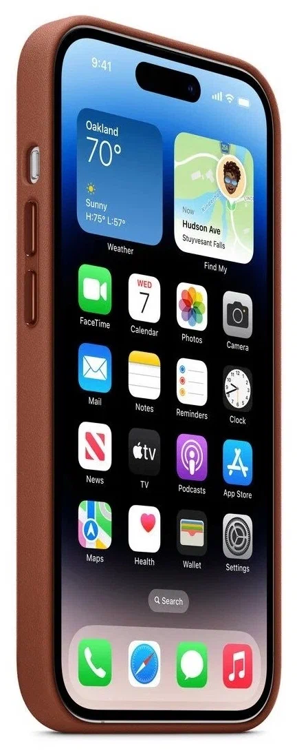 картинка Чехол кожаный Apple MagSafe для iPhone 14 Pro (коричневый) от магазина Технолав