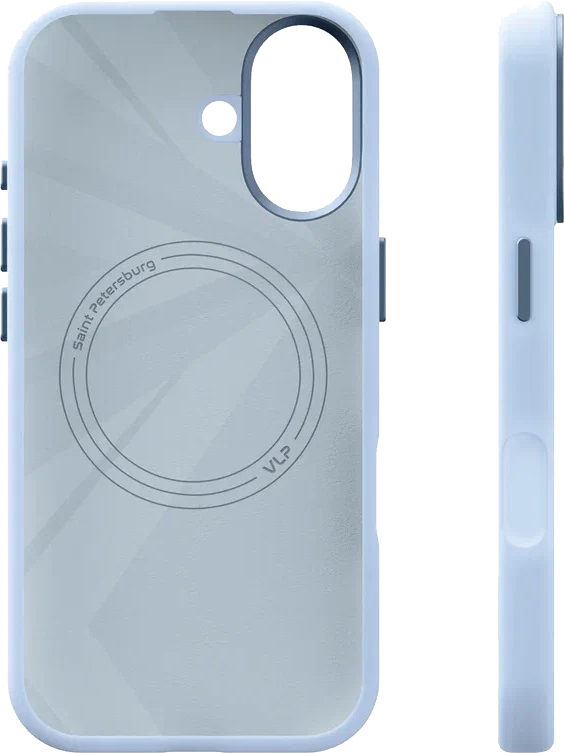 картинка Чехол защитный VLP Aster Pro Case с MagSafe для iPhone 17, голубой от магазина Технолав