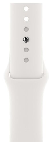 картинка Apple Watch Series 6, 40 мм, алюминий серебристого цвета, спортивный ремешок белого цвета от магазина Технолав
