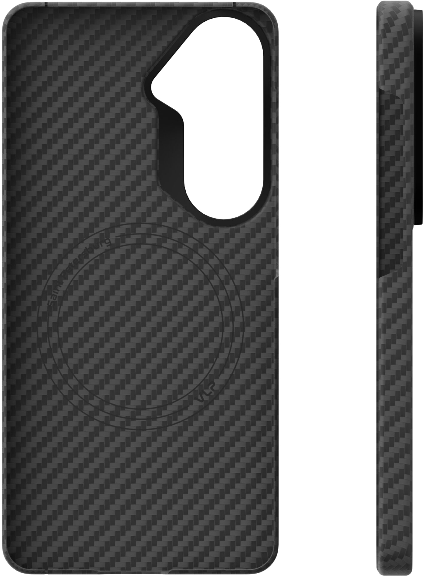 картинка Чехол защитный VLP Kevlar Case с MagSafe для Samsung Galaxy S26, черный от магазина Технолав