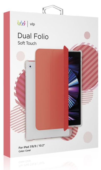 картинка Чехол-книжка “vlp” Dual Folio для iPad 7/8/9 Soft Touch, коралловый от магазина Технолав