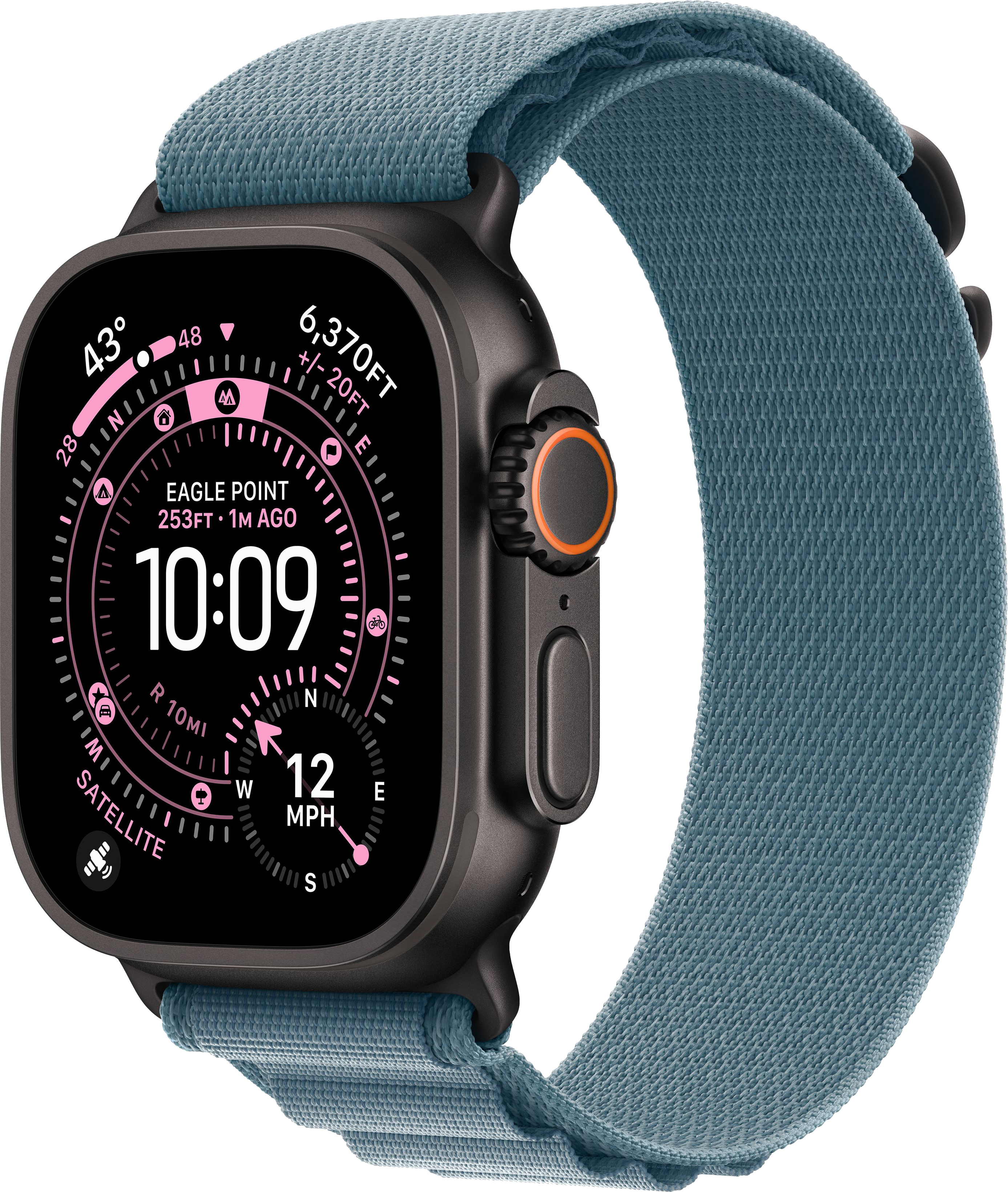 Умные часы Apple Watch Ultra 3 (2025) 49mm Black Titanium Case with Light Blue Alpine Loop