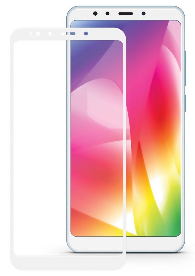 картинка Защитное стекло для Xiaomi Mi A2 белая рамка (на весь экран) от магазина Технолав