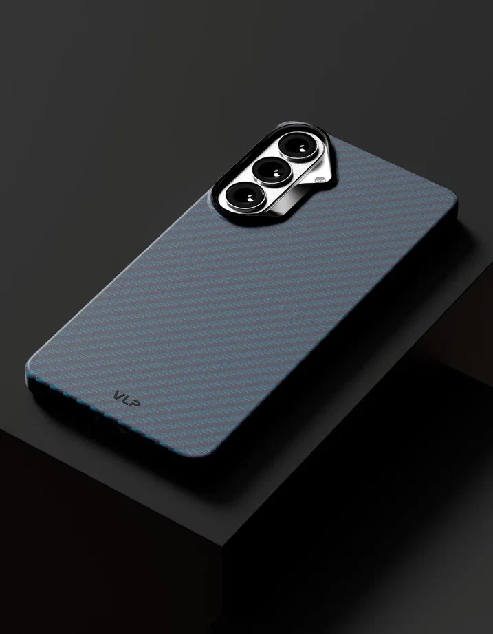 картинка Чехол защитный VLP Kevlar Case с MagSafe для Samsung Galaxy S26+, синий от магазина Технолав