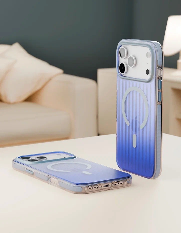 картинка Чехол защитный VLP Pulse Case с MagSafe для iPhone 17 Pro Max, синий от магазина Технолав