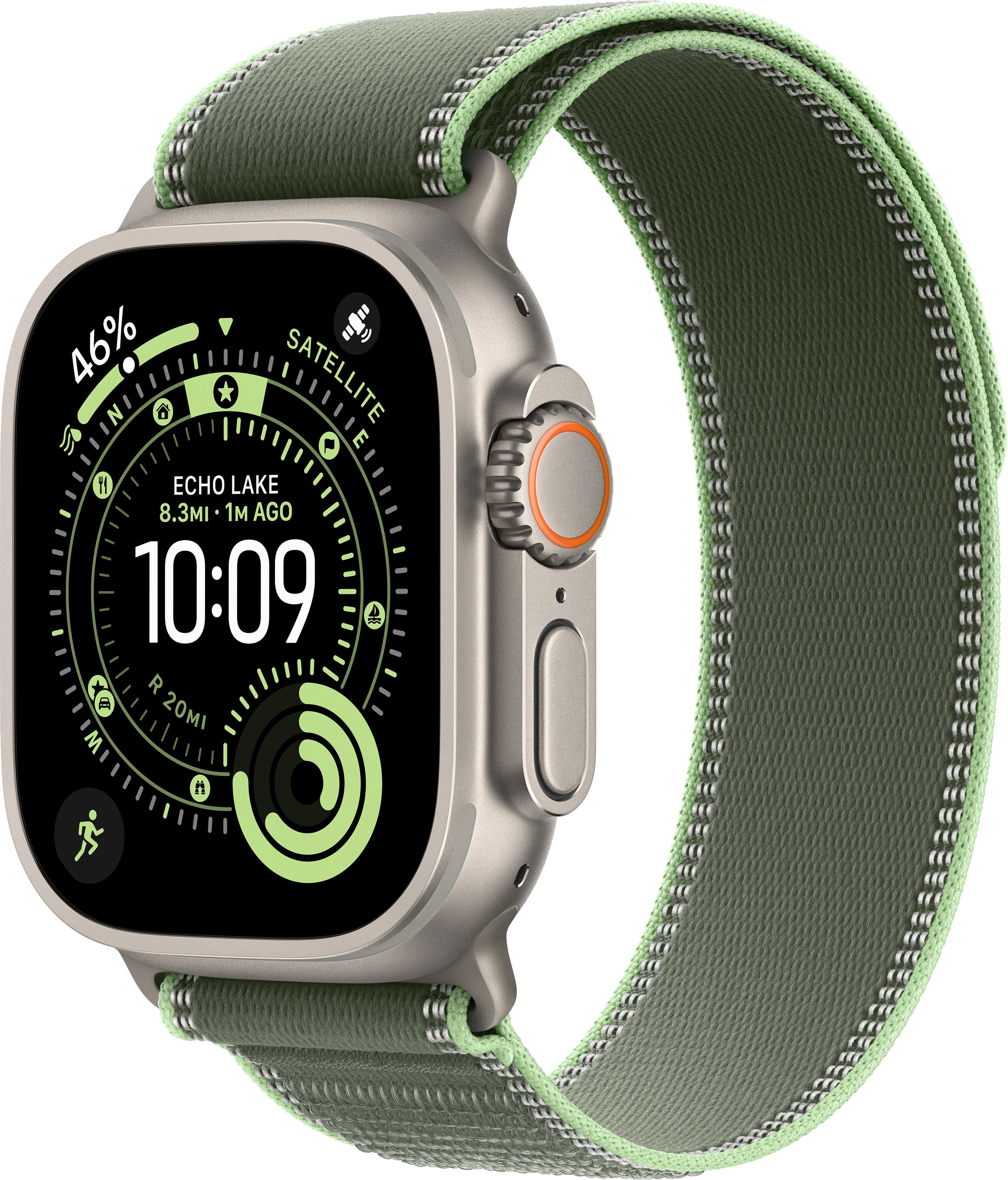 картинка Умные часы Apple Watch Ultra 3 (2025) 49mm Natural Titanium Case with Green/Neon Trail Loop от магазина Технолав