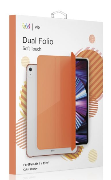 картинка Чехол-книжка “vlp” Dual Folio Case для iPad Air 10.9 (2020-2022) Soft Touch, оранжевый от магазина Технолав
