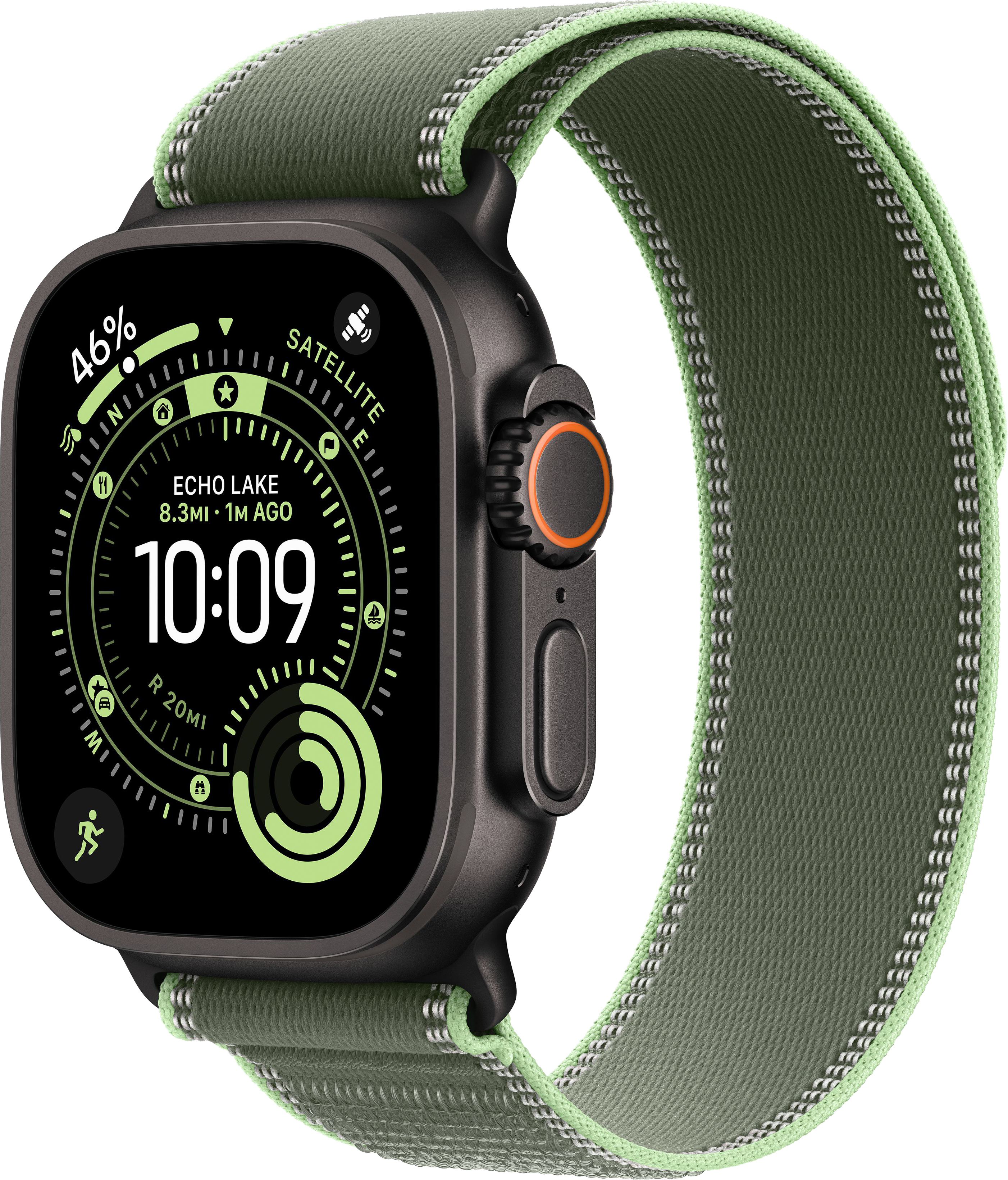 картинка Умные часы Apple Watch Ultra 3 (2025) 49mm Black Titanium Case with Green/Neon Trail Loop от магазина Технолав