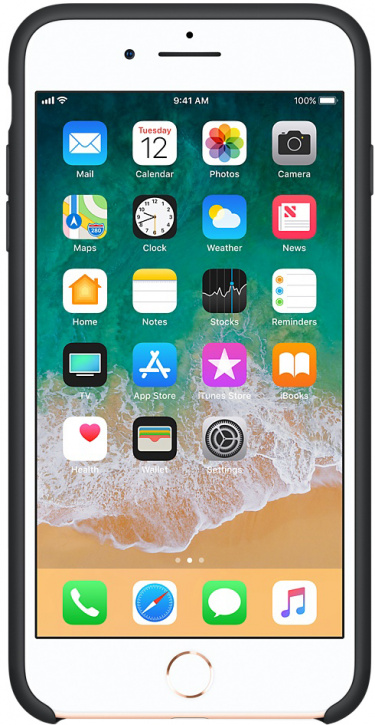 картинка Чехол Apple Silicone Case для iPhone 8/7 Plus чёрный от магазина Технолав