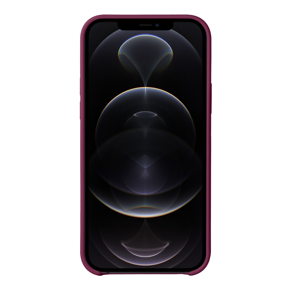 картинка Чехол Liquid Silicone для Apple iPhone 12/12 Pro (бургунди) от магазина Технолав