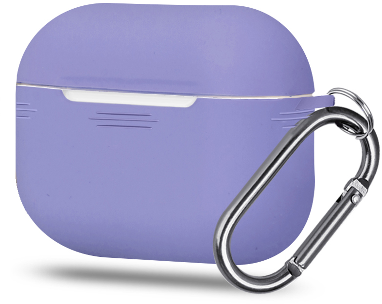 картинка Чехол силиконовый с карабином для AirPods Pro 2, фиолетовый от магазина Технолав