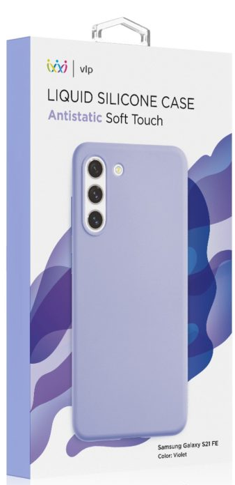 картинка Чехол защитный “vlp” Silicone case Soft Touch для Samsung S21 FE, фиолетовый от магазина Технолав