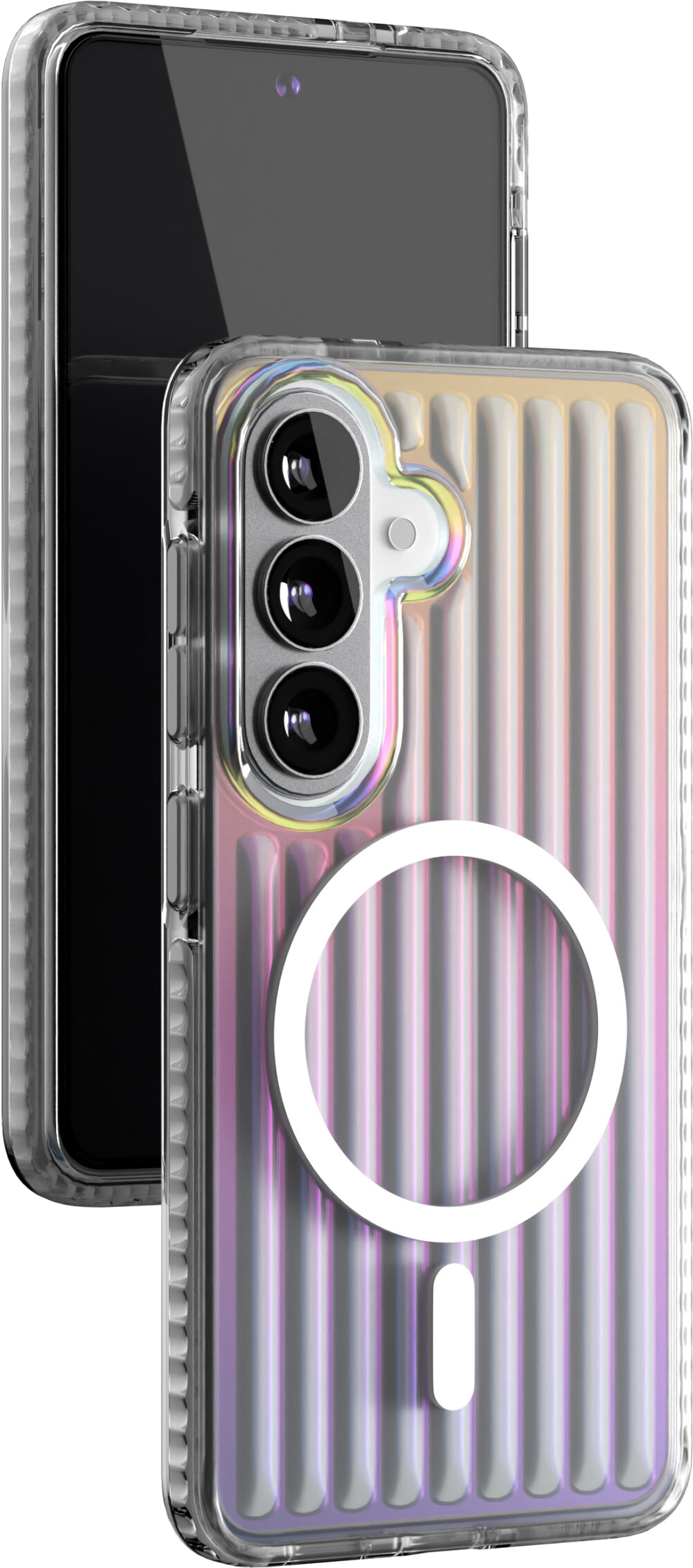 картинка Чехол защитный VLP Pulse Case с MagSafe для Samsung Galaxy S26, перламутровый от магазина Технолав