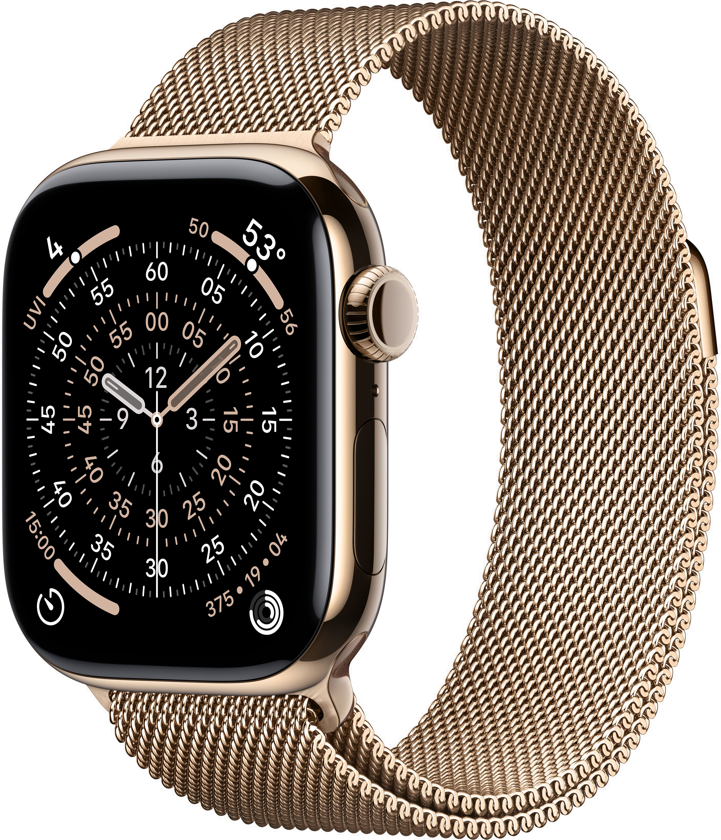 картинка Умные часы Apple Watch Series 11 42mm Gold Titanium Case with Gold Milanese Loop от магазина Технолав