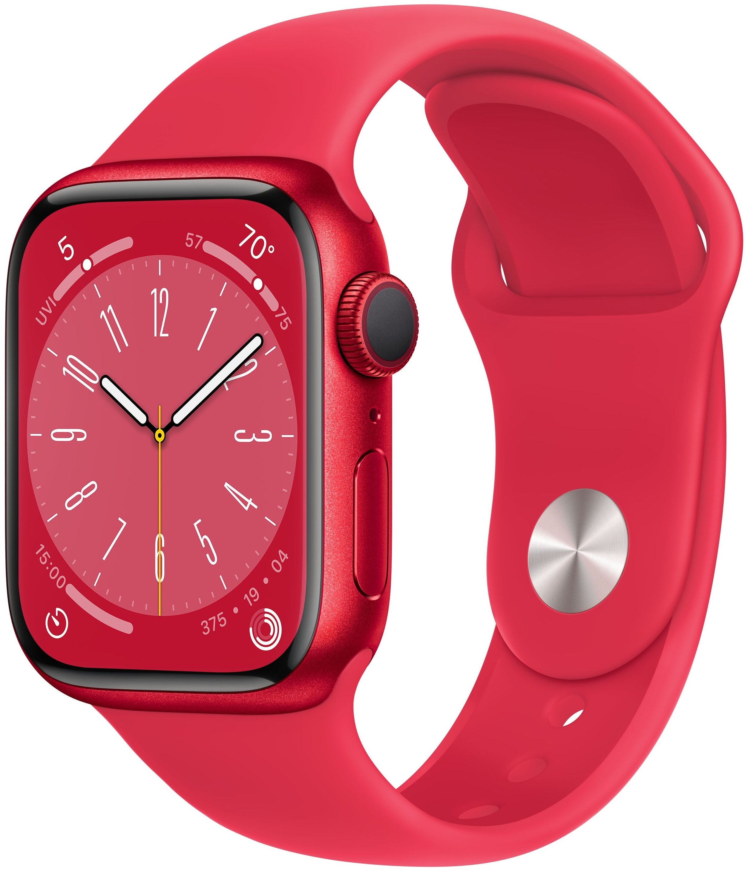 картинка Apple Watch Series 8 GPS, 41mm (PRODUCT)RED Aluminum Case with Sport Band (красный) S/M от магазина Технолав