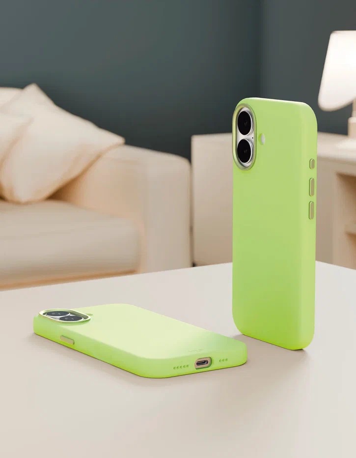 картинка Чехол защитный VLP Aster Pro Case с MagSafe для iPhone 17, лайм от магазина Технолав