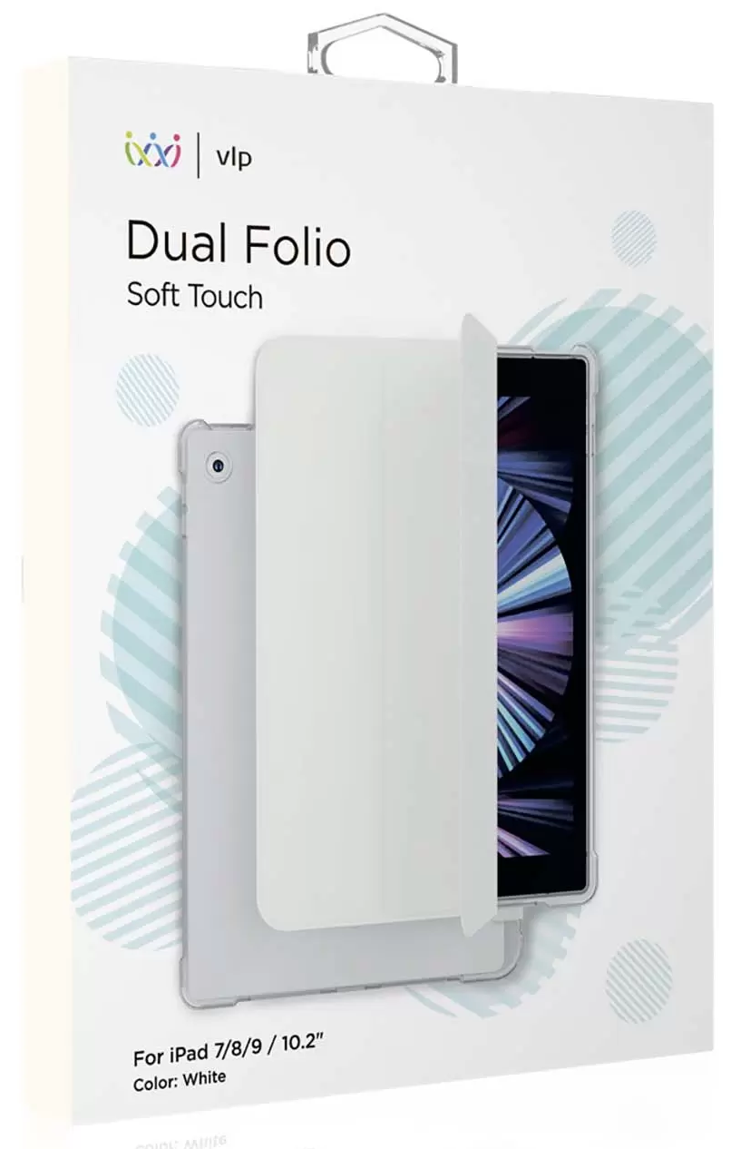 картинка Чехол-книжка “vlp” Dual Folio для iPad 7/8/9 Soft Touch, белый от магазина Технолав
