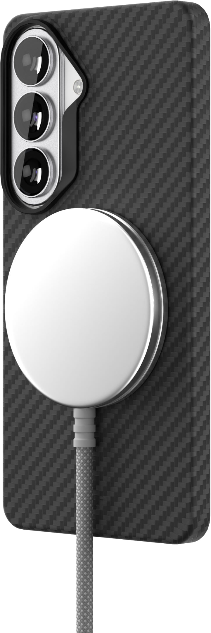 картинка Чехол защитный VLP Kevlar Case с MagSafe для Samsung Galaxy S26, черный от магазина Технолав