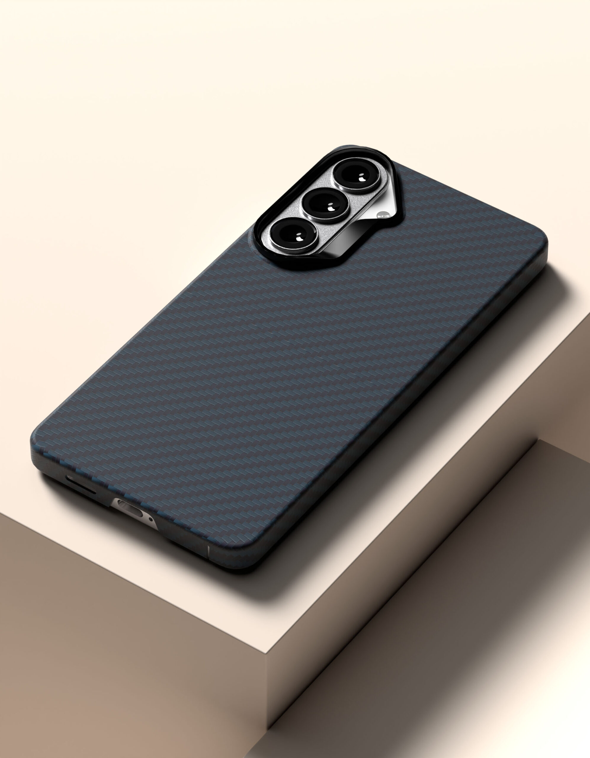 картинка Чехол защитный VLP Kevlar Case с MagSafe для Samsung Galaxy S26, синий от магазина Технолав