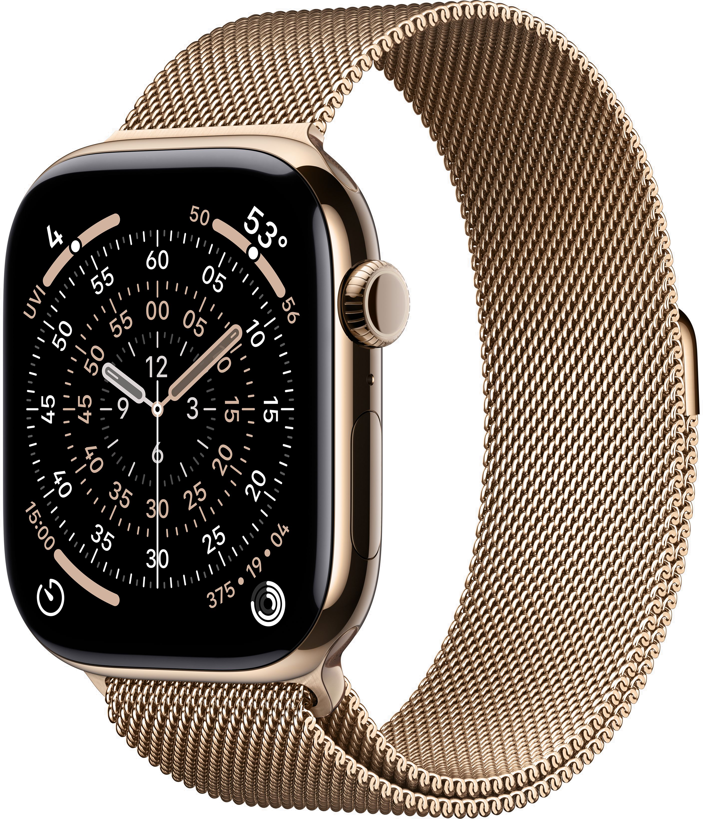 картинка Умные часы Apple Watch Series 11 46mm Gold Titanium Case with Gold Milanese Loop от магазина Технолав