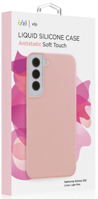 картинка Чехол защитный “vlp” Silicone case Soft Touch для Samsung S22, светло-розовый от магазина Технолав