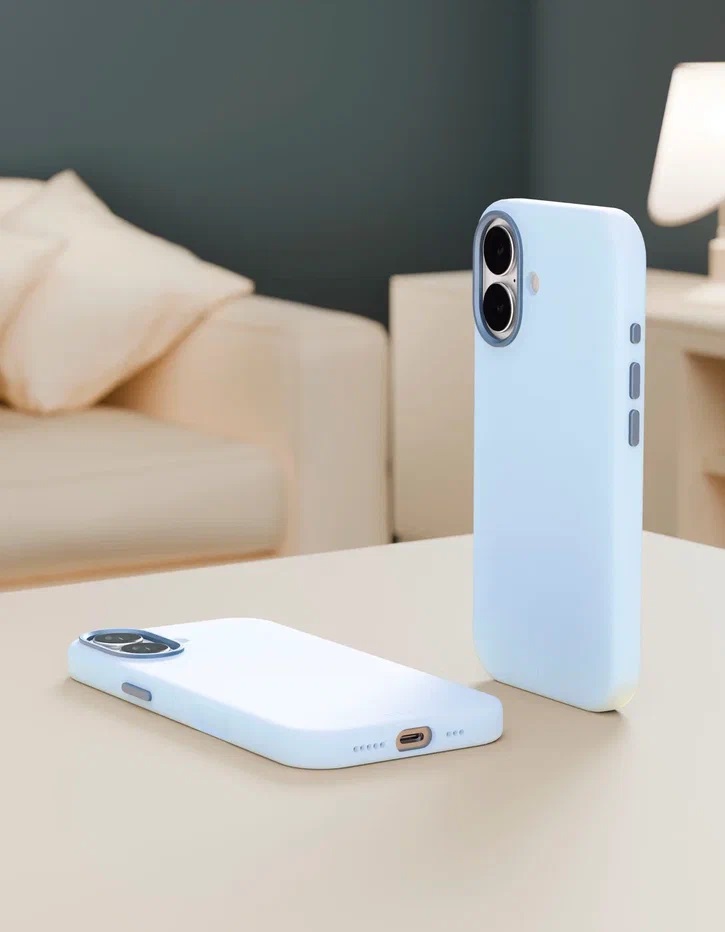 картинка Чехол защитный VLP Aster Pro Case с MagSafe для iPhone 17, голубой от магазина Технолав