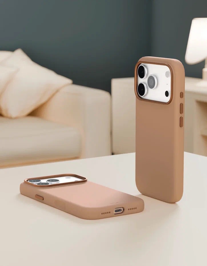 картинка Чехол защитный VLP Aster Pro Case с MagSafe для iPhone 17 Pro, коричневый от магазина Технолав