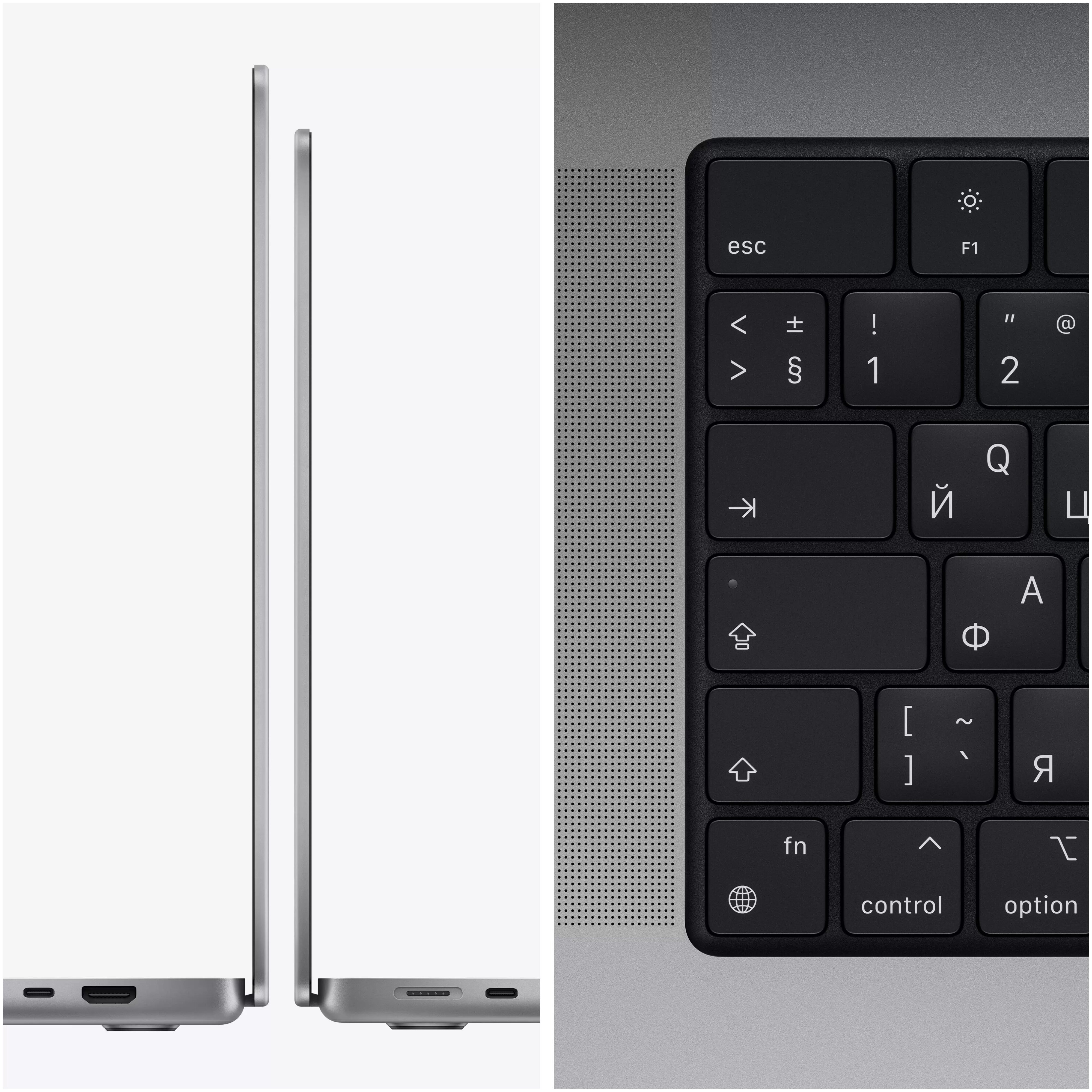 картинка Ноутбук Apple Macbook Pro 16" Late 2021 (3456×2234, Apple M1 Pro, RAM 16 ГБ, SSD 512 ГБ, Apple graphics 16-core) MK183 серый космос от магазина Технолав