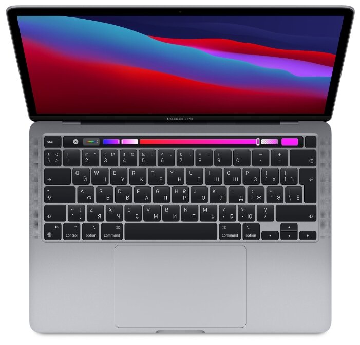 картинка Ноутбук Apple MacBook Pro 13 Late 2020 (Apple M1/2560x1600/8GB/256GB SSD) MYD82 серый космос от магазина Технолав