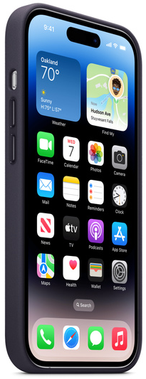картинка Чехол кожаный Apple MagSafe для iPhone 14 Pro (темно-фиолетовый) от магазина Технолав
