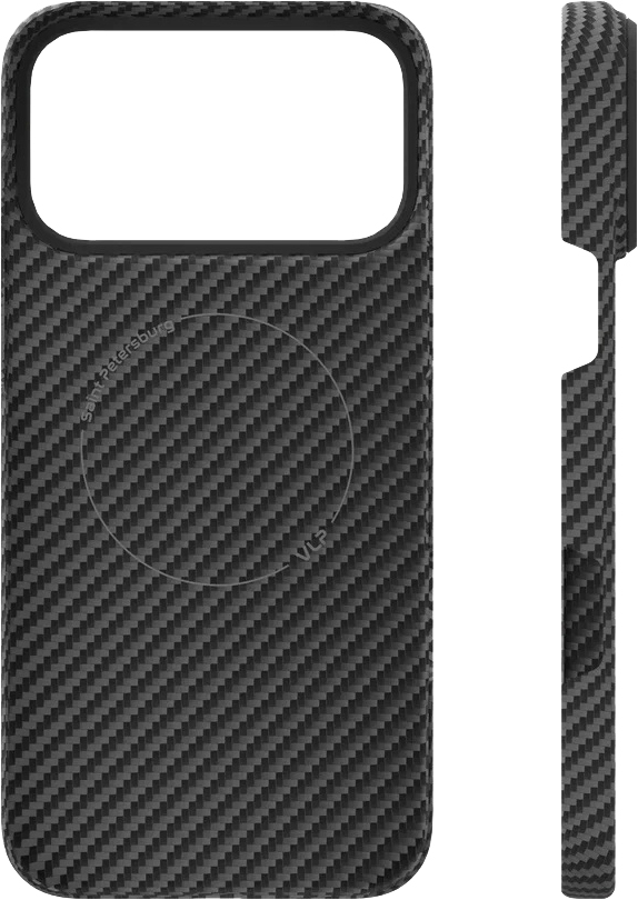 картинка Чехол защитный VLP Kevlar Case с MagSafe для iPhone 17 Pro Max, черный от магазина Технолав