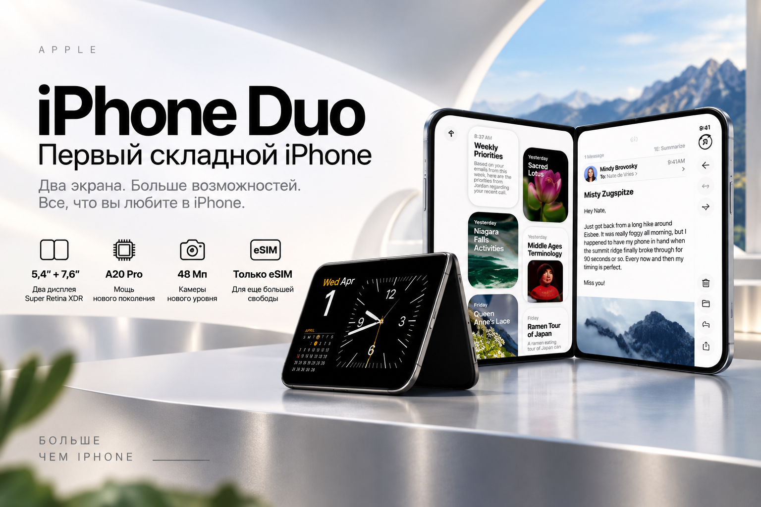 iPhone Duo — первый складной iPhone Apple