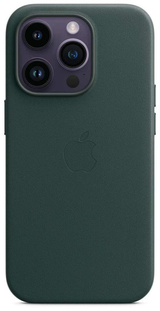 картинка Чехол кожаный Apple MagSafe для iPhone 14 Pro (темно-зеленый) от магазина Технолав